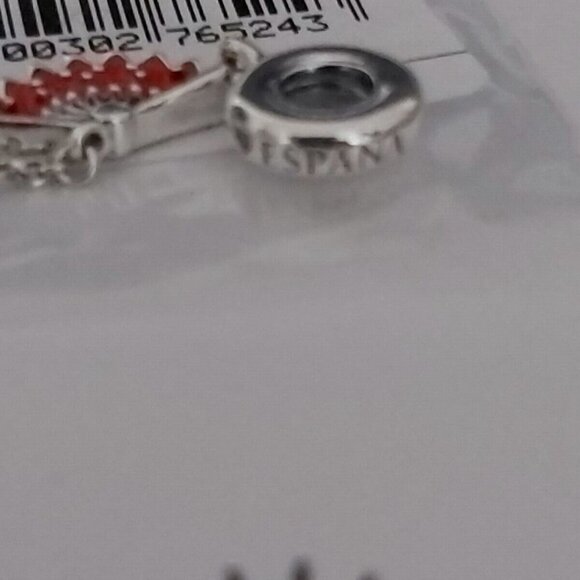 Authentic Pandora *Retired* Sterling Silver Spanish Fan Dangle Charm 797879EN09 - Picture 7 of 10